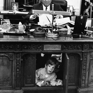 John F. Kennedy Jr. Exploring by Bettmann