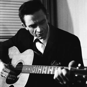 Johnny Cash At The New York Folk by Michael Ochs Archives