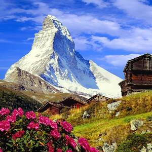 Landscape With Matterhorn by Johanna Huber Landscape With Matterhorn by Johanna Huber