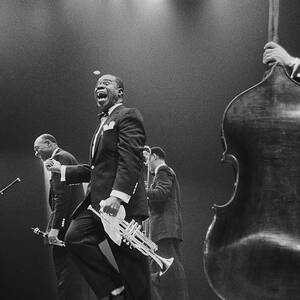 Louis Armstrong On Stage by Haywood Magee Louis Armstrong On Stage by Haywood Magee