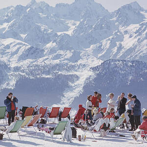 Lounging In Verbier by Slim Aarons