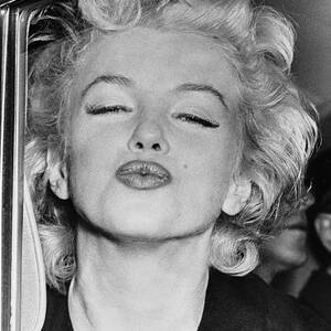 Marilyn Monroe Puckering Lips by Bettmann