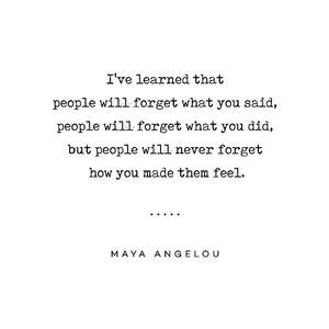 Maya Angelou Quote 01 - Typewriter Quote - Minimal, Modern, Classy, Sophisticated Art Prints by Studio Grafiikka