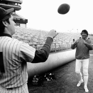 Mets Tom Seaver Warms Up Jets Joe by New York Daily News Archive