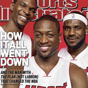Miami Heat Chris Bosh, Dwyane Wade, And LeBron James Sports Illustrated Cover by Sports Illustrated