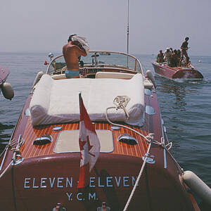 Motorboats In Antibes by Slim Aarons
