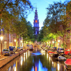 Netherlands, North Holland, Benelux, Amsterdam, Montelbaan Tower At Oude Schans by Maurizio Rellini