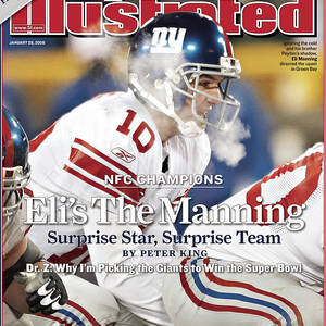 New York Giants Qb Eli Manning, 2008 Nfc Championship Sports Illustrated Cover by Sports Illustrated