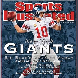 New York Giants Qb Eli Manning, Super Bowl Xlvi Champions Sports Illustrated Cover by Sports Illustrated