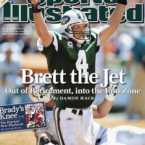 New York Jets Qb Brett Favre... Sports Illustrated Cover by Sports Illustrated
