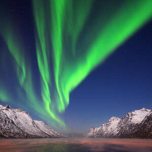 Northern Lights Aurora Borealis At A by Martin Ruegner