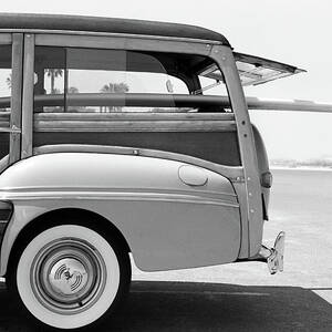 Old Woodie Station Wagon With Surfboard by Skodonnell Old Woodie Station Wagon With Surfboard by Skodonnell