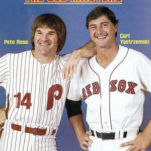 Philadelphia Phillies Pete Rose And Boston Red Sox Carl Sports Illustrated Cover by Sports Illustrated