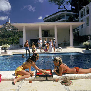 Poolside Backgammon by Slim Aarons
