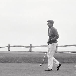 President Kennedy Playing Golf by Bettmann President Kennedy Playing Golf by Bettmann