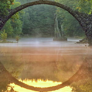 Rakotz Bridge, Kromlau Park, Germany by Martha Feustel