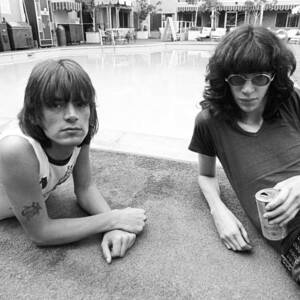 Ramones Lounging Poolside by Michael Ochs Archives