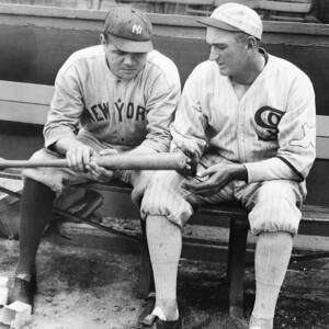 Shoeless Joe Jackson And Babe Ruth by New York Daily News Archive