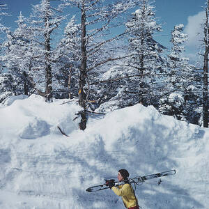 Skier In Vermont by Slim Aarons