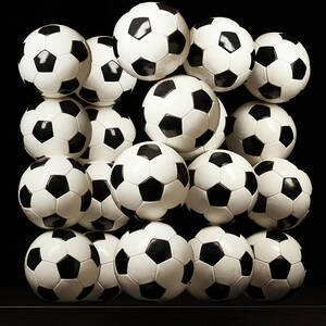 Soccer Balls In Group by Paul Taylor