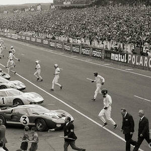 Start Of The Le Mans Race by Bettmann
