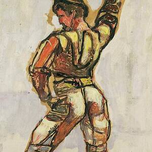 Taker From The Oath In Left Profile For unanimity by Ferdinand Hodler