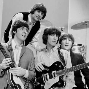 The Beatles, Ringo Starr Rear And L. To by New York Daily News Archive
