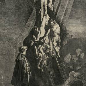 The Descent From The Cross; Second Plate by Rembrandt Van Rijn