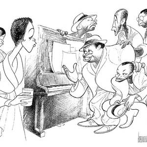 The Piano Lesson by Al Hirschfeld