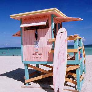 Usa Florida Miami Beach Lifeguard by Buena Vista Images