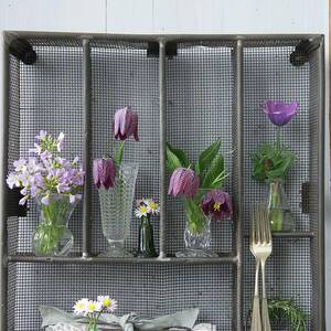 Various Spring Flowers Arranged In Upright Metal Cutlery Drawers by Martina Schindler