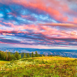 Watercolor sunset in the Blue Mountains by Bruce Block