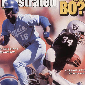 Which Way Bo? Bo Jackson Of Kansas City Royals And Los Angeles Raiders Sports Illustrated Cover by Sports Illustrated