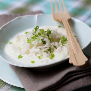 Yoghurt With Grated Radish And Spring Onions by Hilde M�che