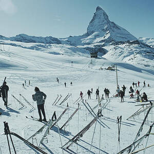 Zermatt Skiing by Slim Aarons
