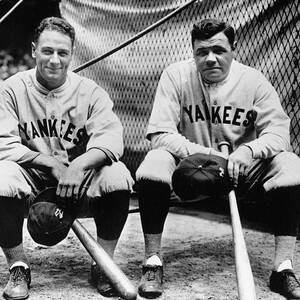 Lou Gehrig and Babe Ruth #1 by National Baseball Hall Of Fame Library