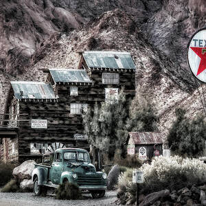 Vintage Texaco Gas Station  #1 by Susan Candelario