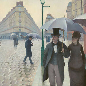 Paris Street in Rainy Weather by Gustave Caillebotte