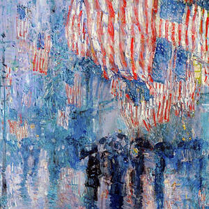 The Avenue in the Rain by Frederick Childe Hassam