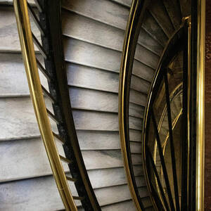 Spiral Staircase Design in Classic Granite and Brass_8532 by Linda Triplett