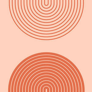 Abstract contemporary aesthetic background with geometric balance shapes, rainbow gates. Boho wall decor. Mid century modern minimalist neutral art print. Organic shape. Terracotta color, earth tone. by Lera Danilova Abstract contemporary aesthetic background with geometric balance shapes, rainbow gates. Boho wall decor. Mid century modern minimalist neutral art print. Organic shape. Terracotta color, earth tone. by Lera Danilova