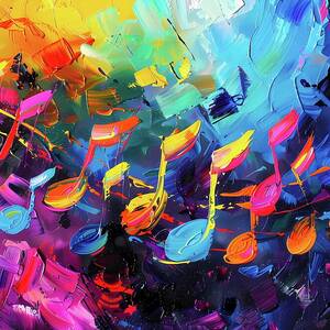 Abstract_music_notes_vibrant_colors_dynamic_and_musical_feel_No 1 by Andre Petrov