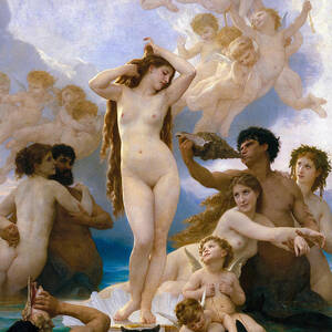 The Birth of Venus by William-adolphe Bouguereau