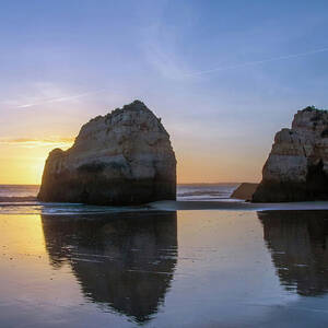 Algarve Blue Hour Reflections by Rebecca Herranen