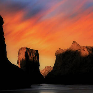 Bandon Beach Vivid Sunset by Dan Sproul Bandon Beach Vivid Sunset by Dan Sproul