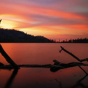 Blue Lake Sunset by Mike Lee