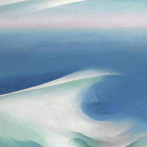 Blue wave, Main - modernist abstract seascape painting by Georgia O'Keeffe by Georgia O'Keeffe