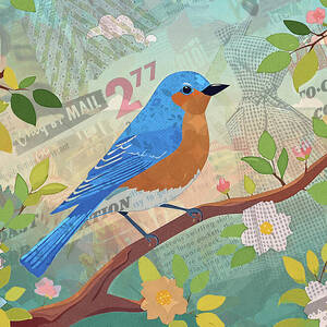 Bluebird Collage by Dan Sproul Bluebird Collage by Dan Sproul