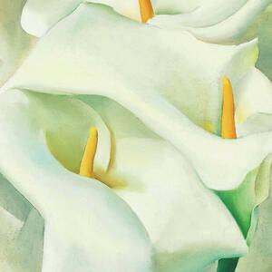 Calla lilies - Modernist flower painting by Georgia O'Keeffe by Georgia O'Keeffe
