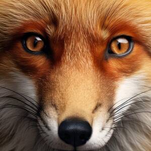 Fox's Enigma - A Captivating Closeup of a Fox by Land of Dreams